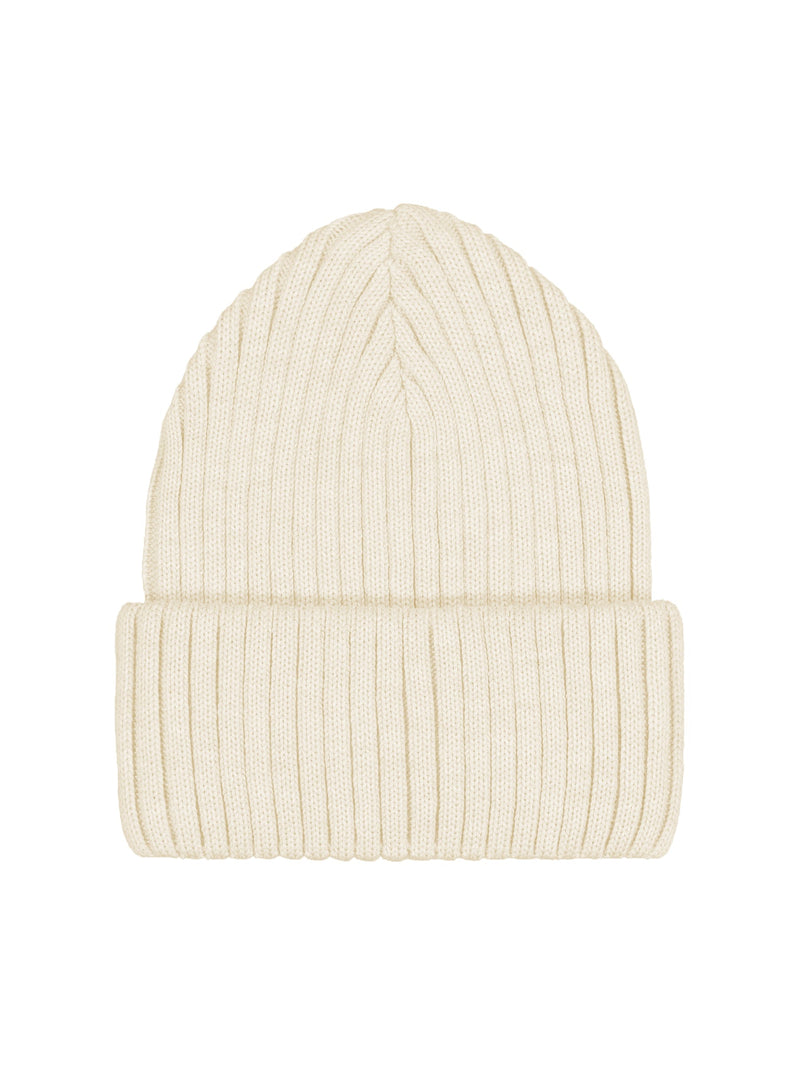 Rib beanie, Offwhite