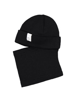 Fisherman merino balaclava, Black