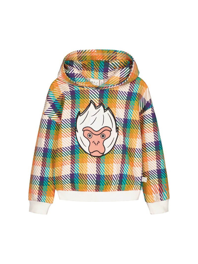 Plaid Snow Monkey Hoodie