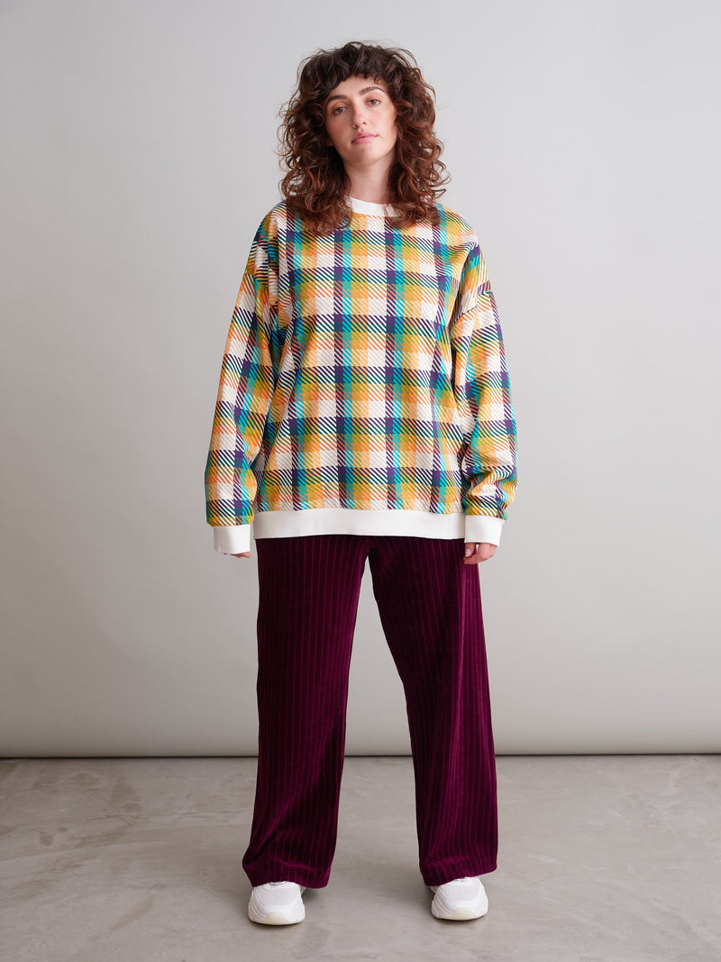 Plaid Sweatshirt, adults