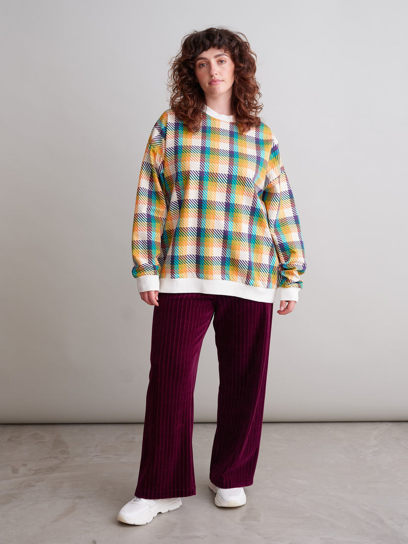 Plaid Sweatshirt, adults