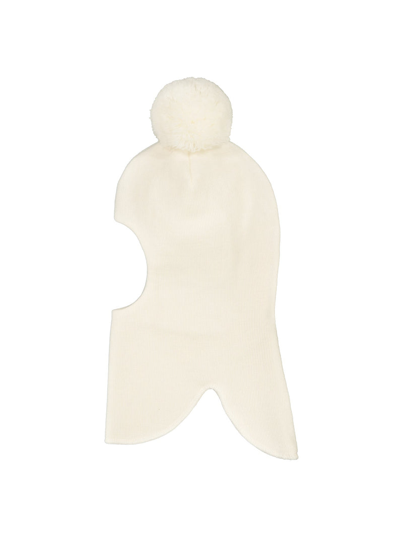 Balaclava with pompom, Offwhite