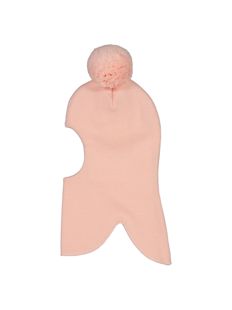 Balaclava with pompom, Blush