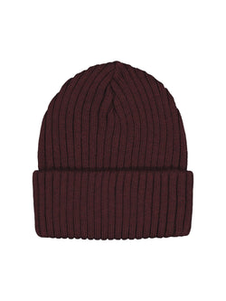 Rib beanie, Burgundy