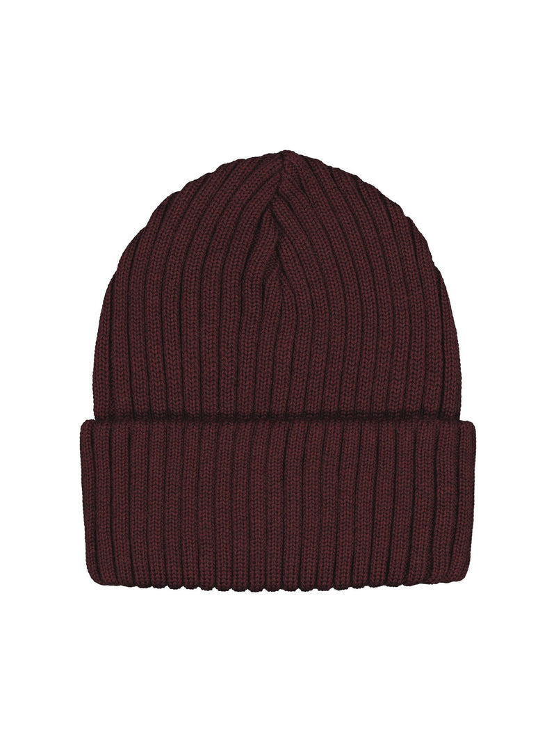 Rib beanie, Burgundy