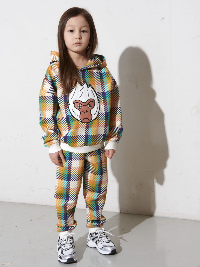 Plaid Snow Monkey Hoodie