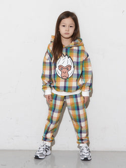 Plaid Snow Monkey Hoodie