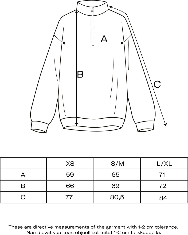 Hazy Quarter Zip Sweatshirt, adults