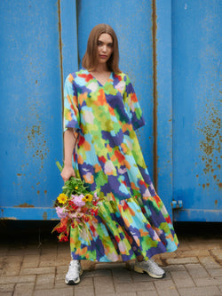 Flowerfield Tencel maxi dress, adults