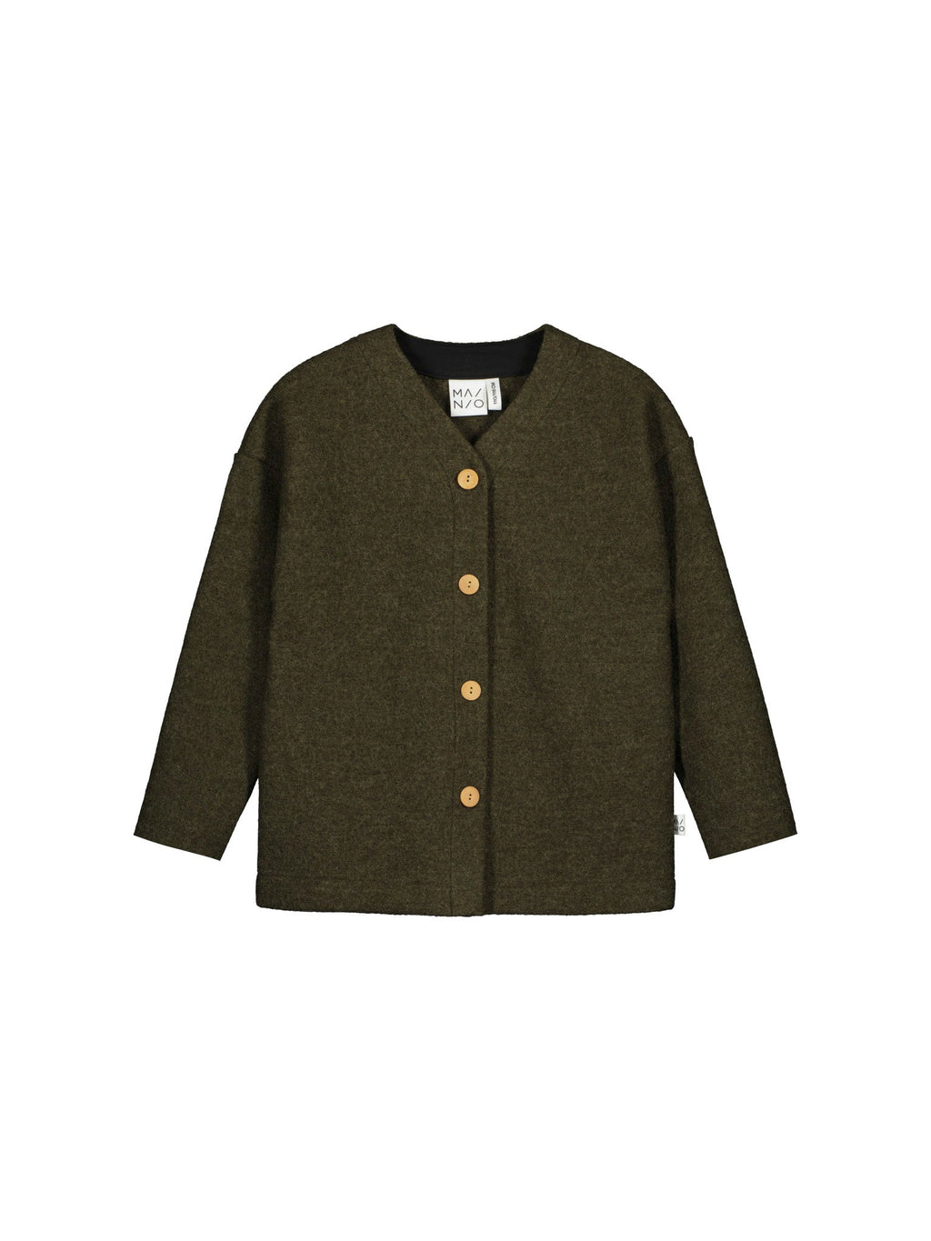 Boiled Wool Jacket, dark forest green – EN Mainio